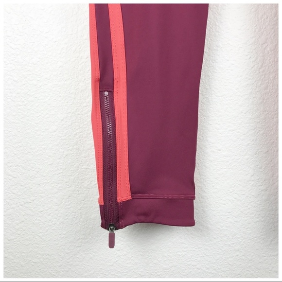 Lululemon Zip The Line Crop Leggings in Deep Ruby / Poppy Coral Size 8 - Picture 6 of 12